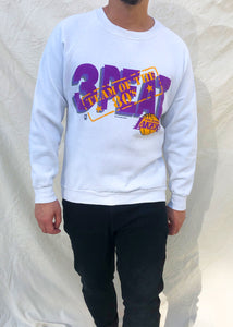 Vintage 90's NBA Los Angeles Lakes 3Peat Sweater White (L)