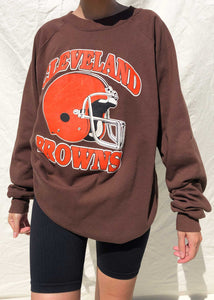 Vintage 90's NFL Cleveland Browns Sweater Brown (L)