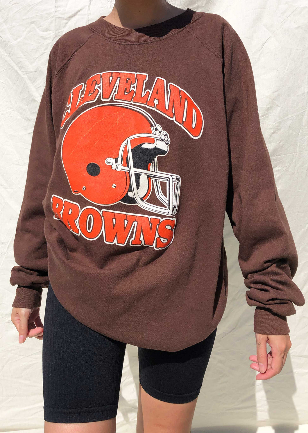 Vintage 90's NFL Cleveland Browns Sweater Brown (L)