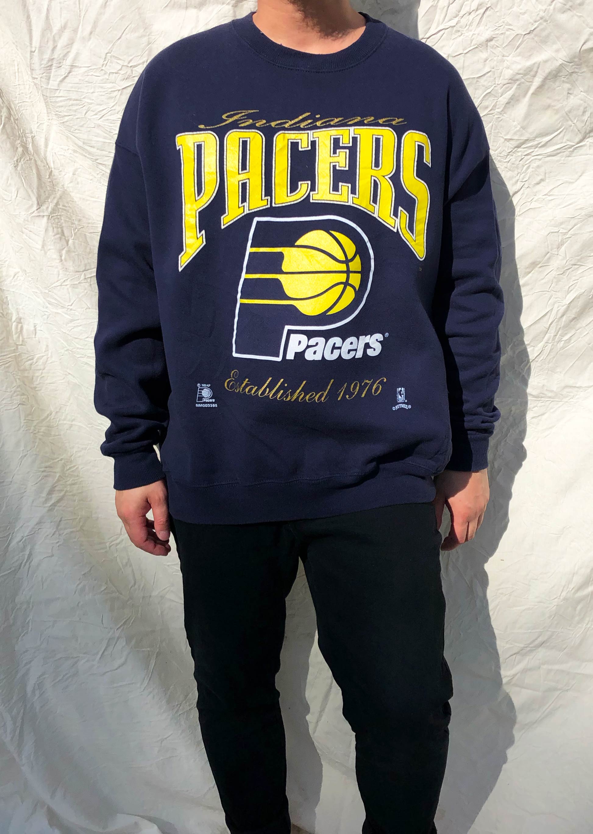 Vintage 90's Nutmeg Mills NBA Indiana Pacers Sweater Navy (XL) – Chop Suey  Official