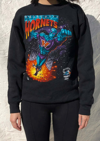 Vintage 90's Salem NBA Charlotte Hornets Sweater Black (S)