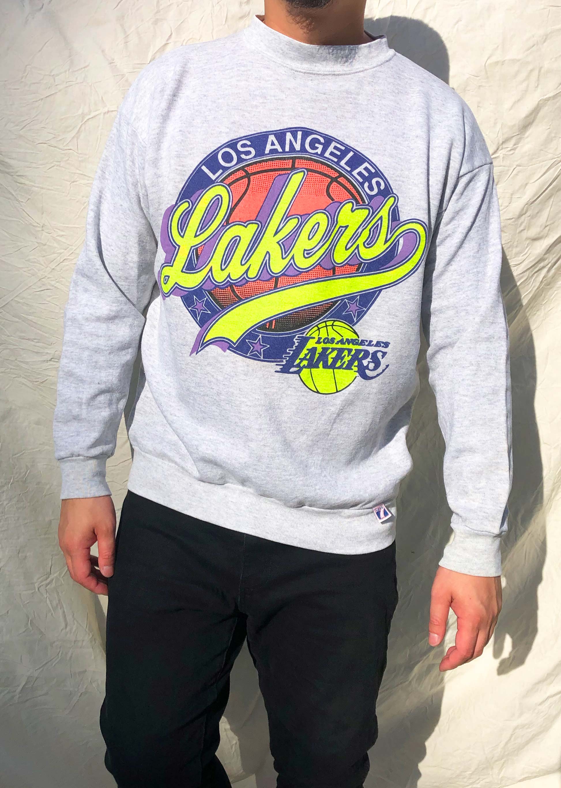 Mitchell & Ness Team Logo Hoody-LA Lakers Grey