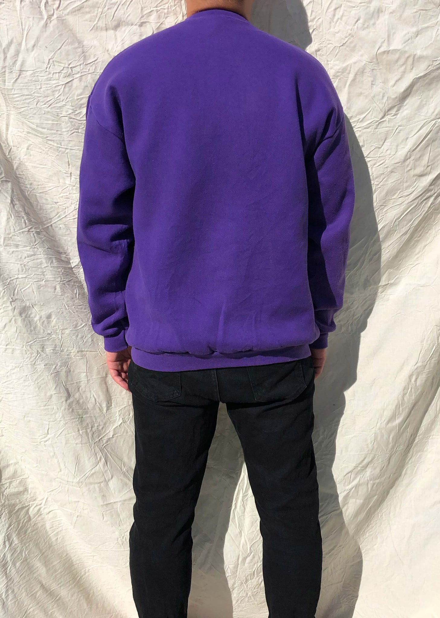 Vintage Logo 7 90 s NBA Utah Jazz Embroidered Sweater Purple L