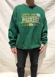 Vintage Majestic NFL Green Bay Packers Embroidered Sweater Green (XL)