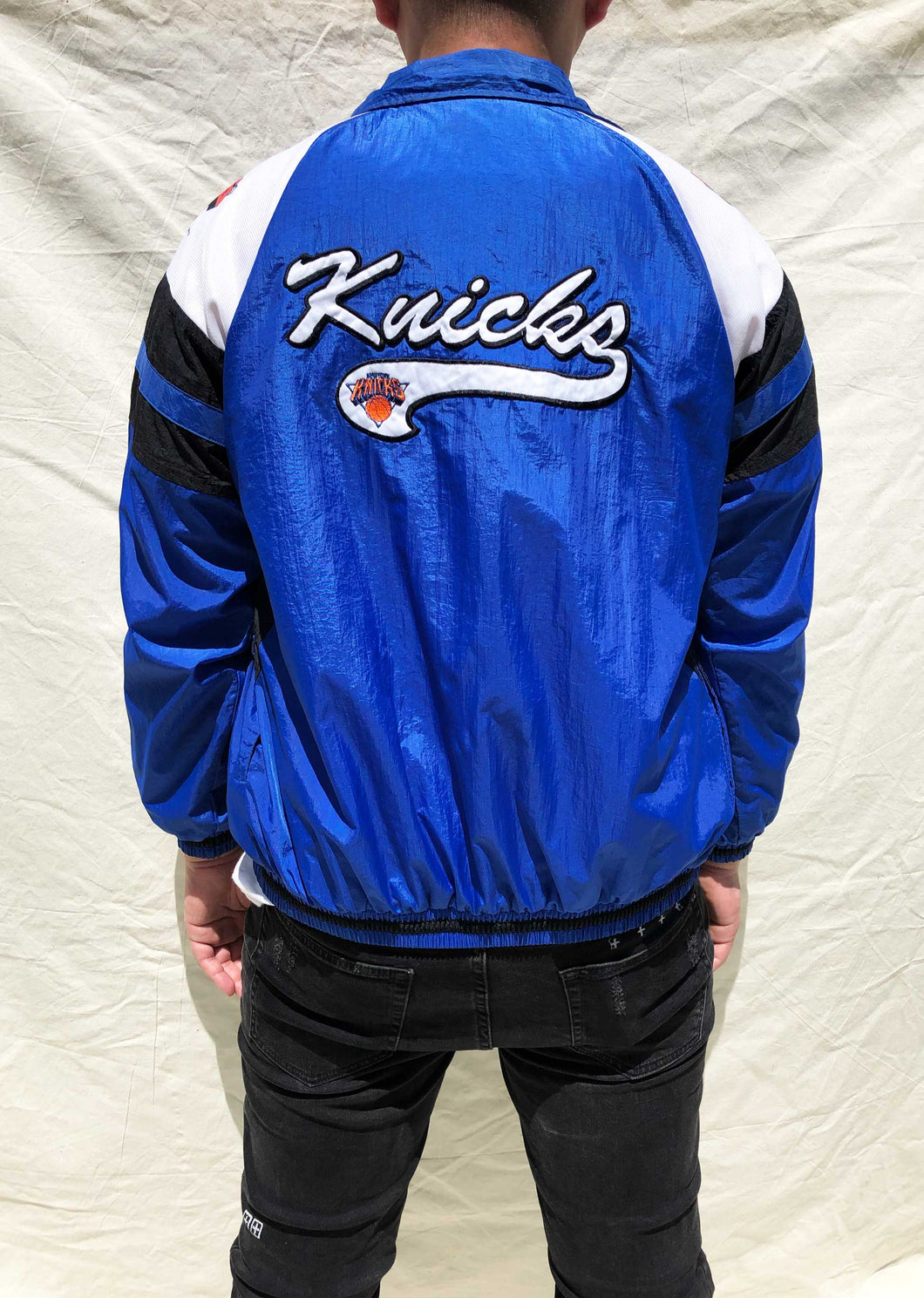 Vintage Mighty Mac NBA New York Knicks Jacket Blue M Chop Suey