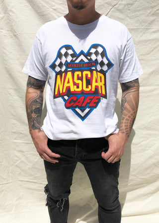 Vintage Myrtle Beach Nascar Cafe T-Shirt White (L)