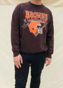 Vintage NFL Cleveland Browns Logo 7 Sweater Brown (L)