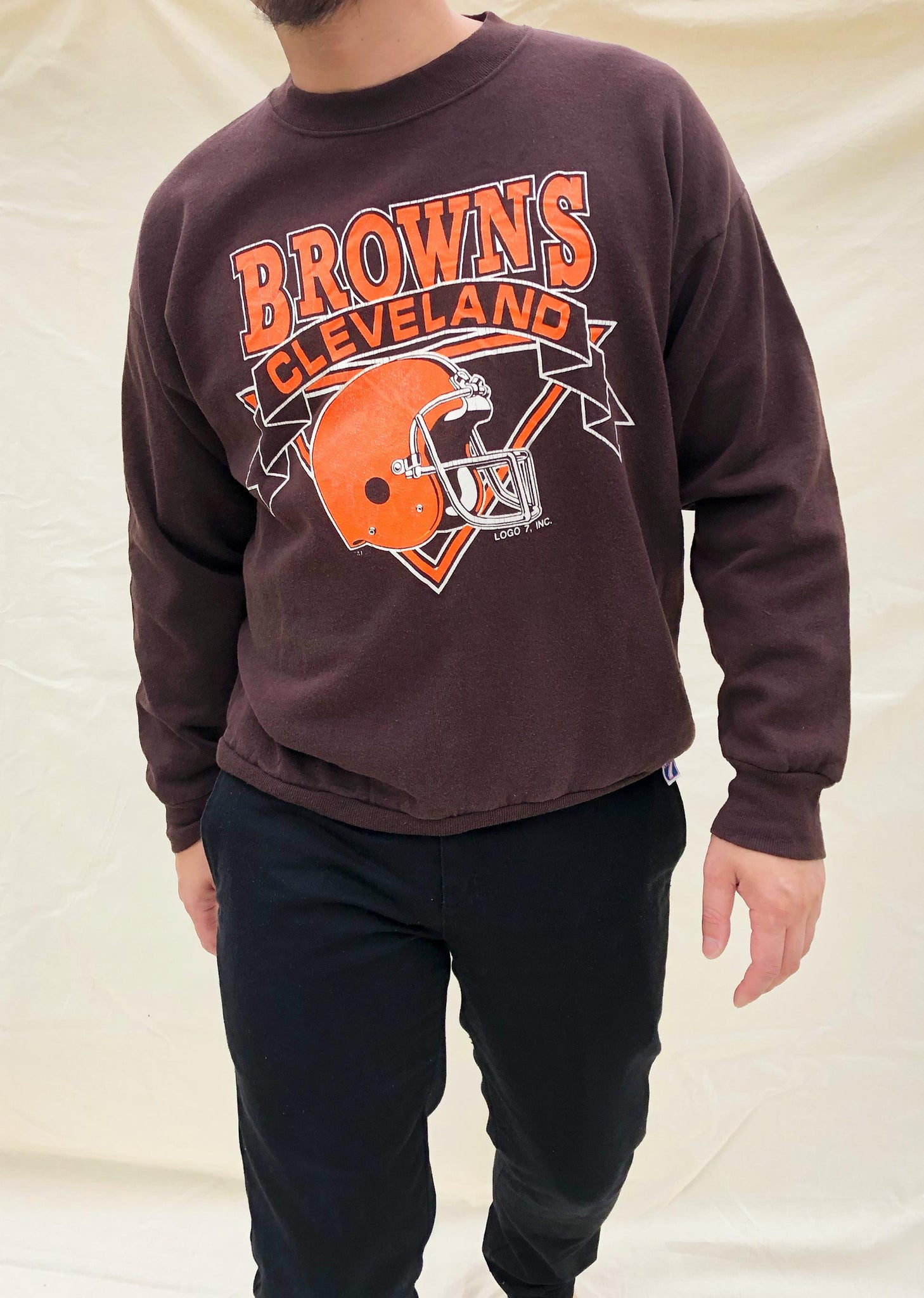 Vintage NFL Cleveland Browns Logo 7 Sweater Brown (L) – Chop Suey Official