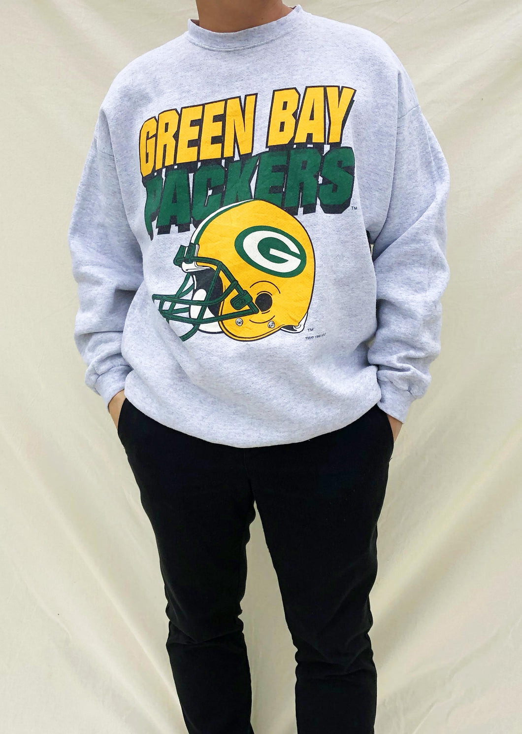 Vintage NFL Green Bay Packers '96 Sweater Grey (XL)
