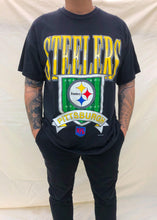 Load image into Gallery viewer, Vintage NFL Pittsburgh Steelers &#39;93 T-Shirt Black (XL)
