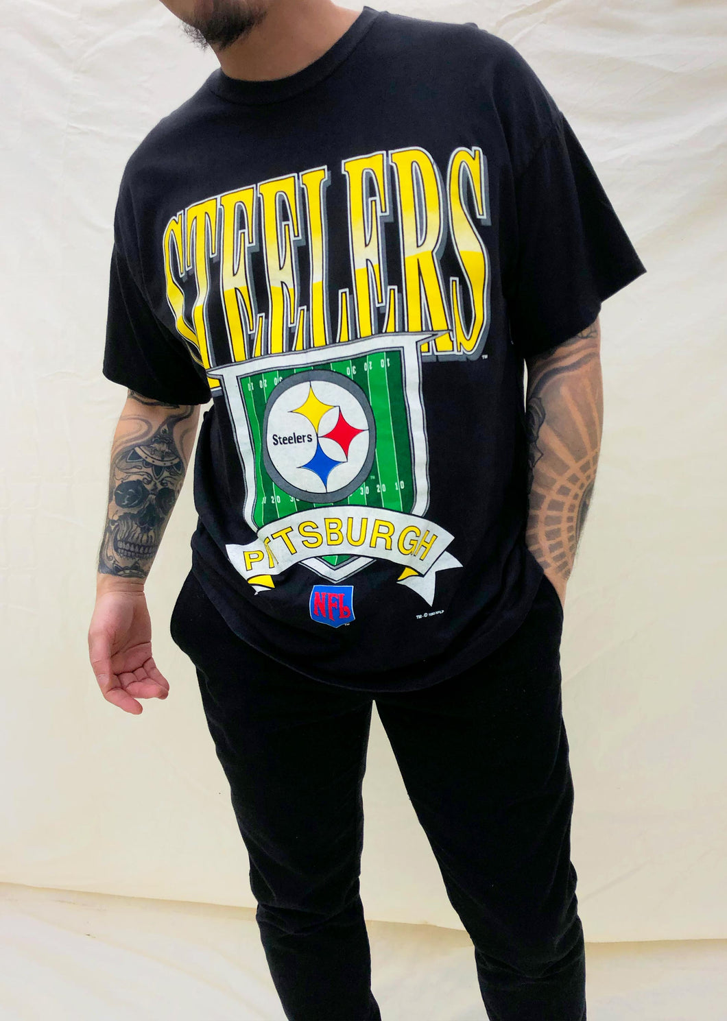 Vintage NFL Pittsburgh Steelers '93 T-Shirt Black (XL)