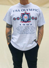 Load image into Gallery viewer, Vintage Nutmeg Mills Embroidered 1992 USA Olympics T-Shirt Grey (XL)
