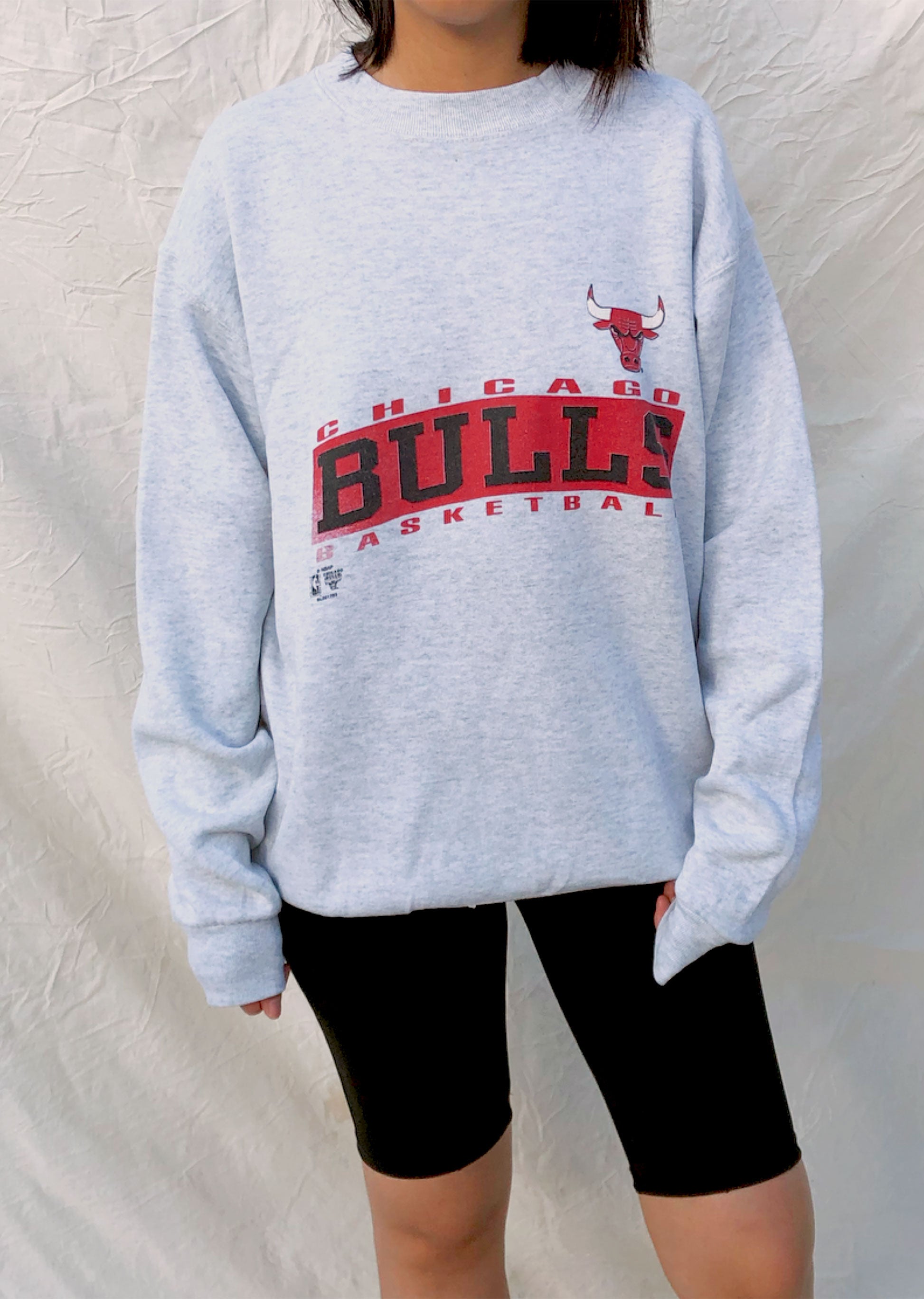 Chicago bulls on sale sweatshirt vintage grey