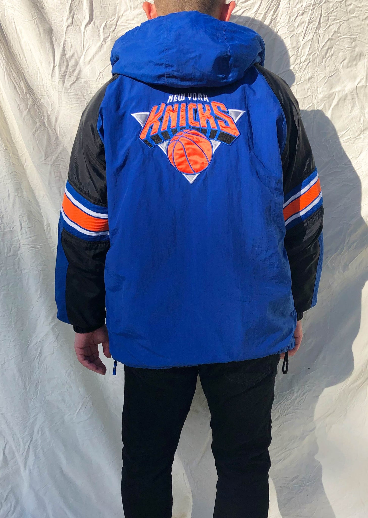 Vintage Starter 90 s NBA New York Knicks Pullover Jacket Blue M