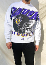Load image into Gallery viewer, Vintage &#39;97 Riddell NFL Baltimore Ravens Sweater White (L)
