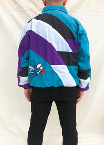 Vintage 90's NBA Charlotte Hornets Jacket Teal/Purple (XL)