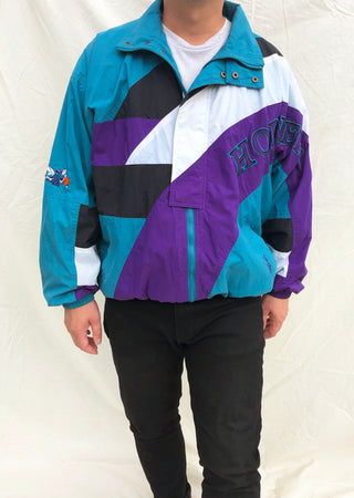 Vintage 90's NBA Charlotte Hornets Jacket Teal/Purple (XL)