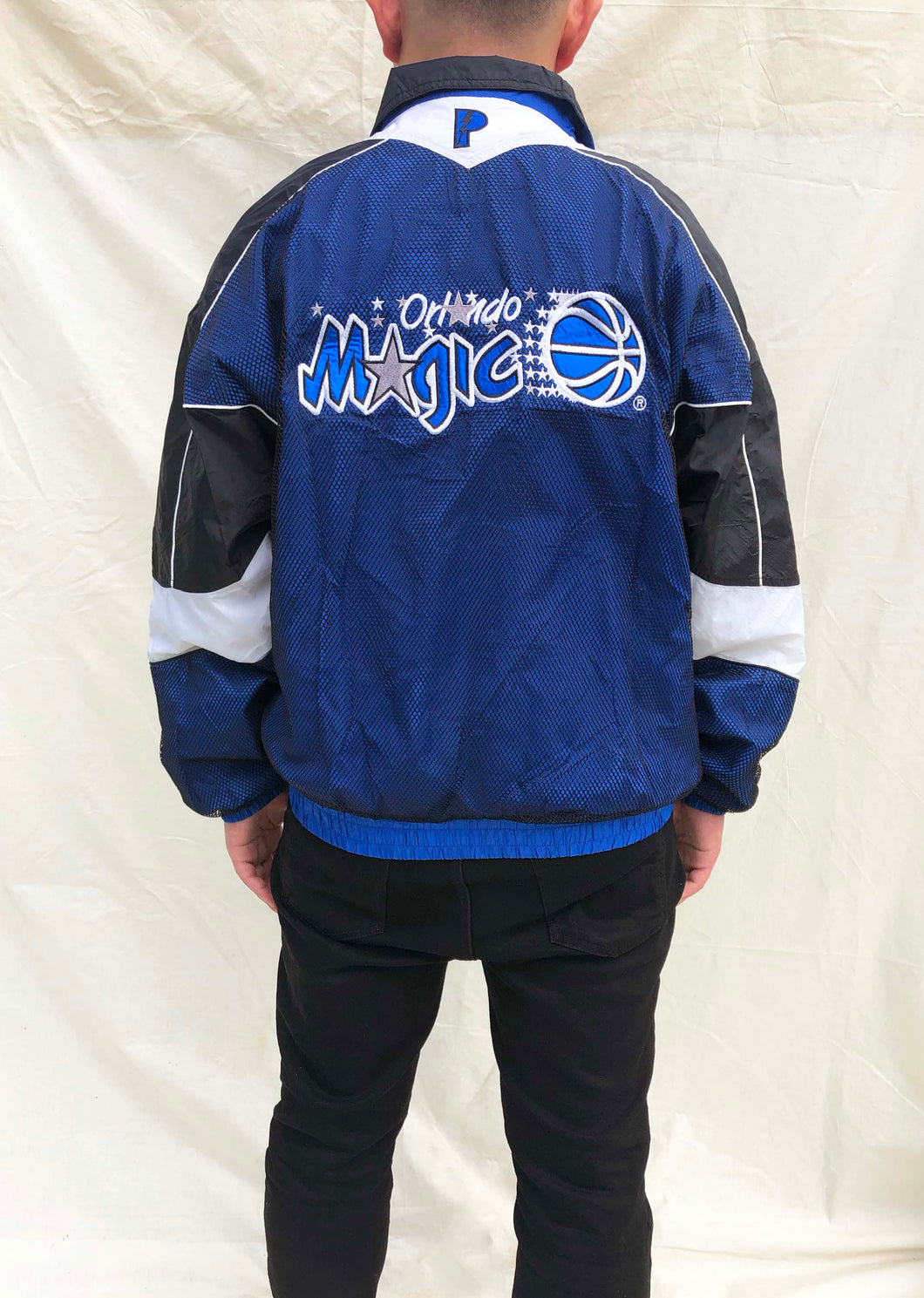 Vintage 90's NBA Pro Player Orlando Magic Jacket Black/Blue (XL)