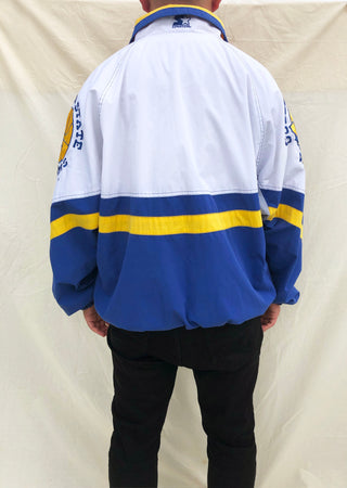 Vintage 90's NBA Starter Golden State Warriors Jacket Blue/White (XXL)