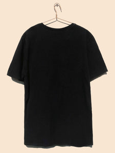 90's Wolf Animal Graphic T-Shirt Black (M)